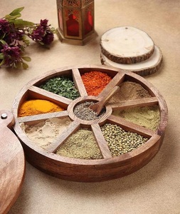 Sheesham <b>Wood</b> <b>Spice</b> Box - Wooden <b>Spice</b> <b>Rack</b> Container <b>Spices</b> Box Direct Factory From India f s international - Product Image 5