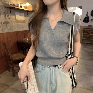 Venta caliente 100 Fine Spun Silk Camiseta de mujer Verano de moda Slim Fit Jersey de punto con mangas cortas - Product Image 3