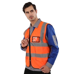 Unisex Green High Visibility <b>Reflective</b> Safety Vest Summer Workwear with Canvas <b>Top</b> and Cotton Fill Hot Sale for Men and Women - Product Image 3