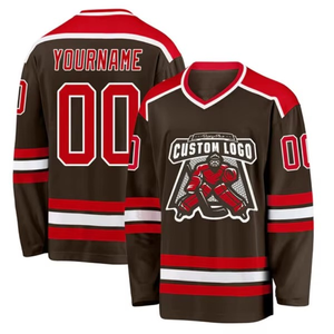 2025 nuevo diseño uniforme de Hockey sobre hielo poliéster ropa deportiva personalizada equipo barato de alta calidad sublimación completa Camisetas De Hockey sobre hielo - Product Image 4