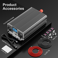 HOULI 5000W Onduleur à onde sinusoïdale pure DC 12V 24V à AC 220V Convertisseur solaire 5kW pour alimentation de secours, maison, camping-car