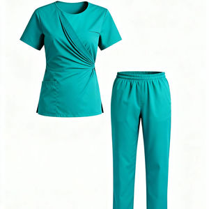 ชุดพยาบาลยืดได้สำหรับผู้หญิงชุดพยาบาลสครับป้องกันริ้วรอยเครื่องแบบโรงพยาบาลตามสั่ง - Product Image 1