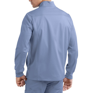 Oem Custom Logo Unisex <b>Nurse</b> Uniform <b>Scrubs</b> Suits Long Sleeve Hospital Zipper Shirt Pants Rayon Canvas - Product Image 3
