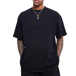 Camiseta de Verano para Hombre, 100% Algodón, Transpirable, Talla Grande, Ligera, Lisa, Tejido Jersey, Antiencogimiento, Informal, Venta al Por Mayor - Product Image 3