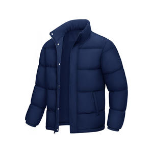 Veste d'hiver à capuche isolée et résistante à l'eau pour hommes, coupe-vent, col montant, fermeture à glissière, toile Street Street Wear - Product Image 3