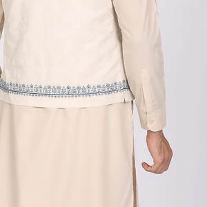 Chaleco de lona transpirable sin mangas de nuevo diseño para hombre, cuello mandarín, ropa exterior cómoda, temporadas de otoño, Mehndi, eventos altos - Product Image 5