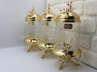 Handcrafted Modern Metal Canister Set for Tea Coffee & Sugar Kitchen Storage Decorative Food Container Home Decor