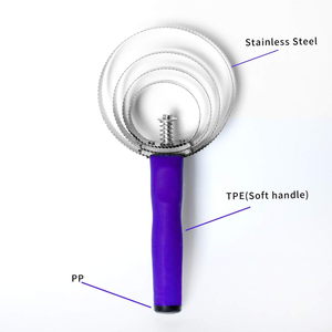 Peigne à curry pour chevaux de qualité supérieure, ergonomique, noir et blanc, avec poignée, dents en acier inoxydable, technologie de rouleau efficace, imperméable - Product Image 3