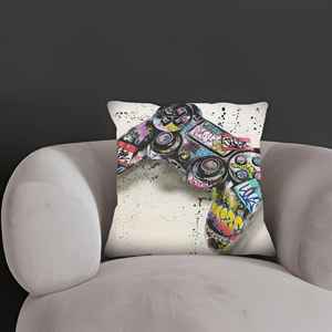 Almohada con Estampado Inspirado en el Graffiti para Sala de Juegos y Espacio de Recreo, 12"x24" - 30x60 cm - Product Image 3
