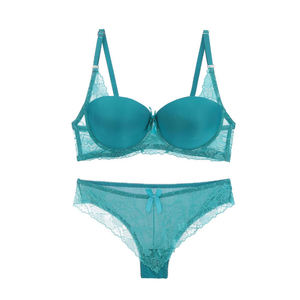 Conjunto de sujetador Sexy Multicolor para mujer, bragas de último diseño, precio al por mayor, 2 piezas, lencería de encaje de BD - Product Image 2