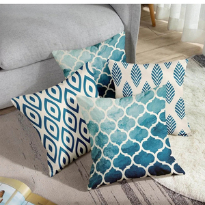Modern Eco-Friendly Polyester/Cotton 45x45cm Customised <b>Cushion</b> <b>Covers</b> Ramadan Mubarak Design Zipper Closure for Home Hotel Use - Product Image 4