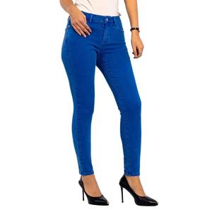 Women's High Quality Plus Size Custom Color <b>Jeans</b> Pant with <b>Elastic</b> <b>Waist</b> Summer Flat Front Style - Product Image 3