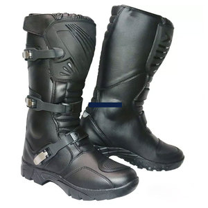 Botas de Motociclismo de Cuero de Primera Calidad, Cómodas, para Hombre, Botas de Motocicleta de Moda para Aventura - Product Image 1