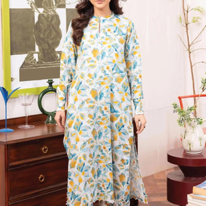 ชุดเดรสลำลองฤดูหนาวสำหรับผู้หญิง คุณภาพดีเยี่ยม ทำมือ สีพื้น ผ้าฝ้าย 100% แขนยาว ทรงเอ ใส่สบาย ทรงปกติ ระบายอากาศได้ดี - Product Image 5