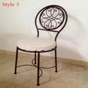 Chaises en fer forgé marocaines faites à la main, sièges de luxe en fer forgé pour l'extérieur et l'intérieur, pour jardin, patio, café, hôtel, fer forgé sur mesure - Product Image 1