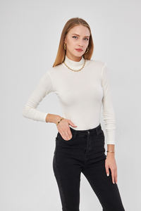 COL ROULÉ SOUS-VÊTEMENTS DE CORPS À MANCHES LONGUES VÊTEMENTS POUR FEMMES SOUS-VÊTEMENTS CORPS - Product Image 4