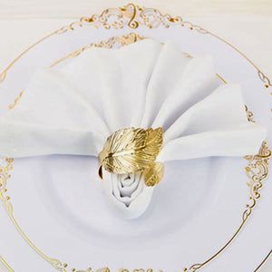Conception Portugal incroyable anneaux de serviette en forme de Double feuille accessoires de décoration décor de Table décorations de conception anneau de serviette - Product Image 3