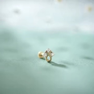 Designer 14kt Yellow Gold Fine Piercing Jewelry Luxury Beautiful Wedding Gift Lab Grown Diamonds Wholesale Accessory for Women - Product Image 3