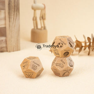 Juego de Dados Poliédricos de Madera de Lujo, 7 Piezas, Hechos a Mano para Juegos de Rol y Mesa, Duraderos y Ecológicos, Tradebyd - Product Image 1