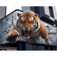 Écran LED 3D à vision directe Jiacai pour extérieur, panneau d'affichage incurvé P4 P5 P6 P8, haute luminosité 5000 nits, imperméable, mur publicitaire