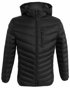 PUFFIN SPORTS OEM Manufacturer'<b>s</b> Unisex <b>Lightweight</b> Canvas Puffer <b>Jacket</b> Branded Insulated Hooded Front Logo Winter High Street - Product Image 1
