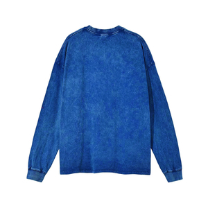 2026 High Quality Top Design Promotion Men's Quick Dry Loose Fit Canvas Vintage T-shirts With Custom Colors Long Sleeve T-shirts - Product Image 3