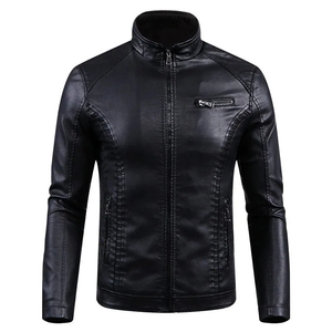 New Arrival Custom Logo Fashionable <b>Canvas</b> Leather <b>Jacket</b> with Stand Collar and Front Logo for <b>Men</b> & Unisex Casual Wear - Product Image 1