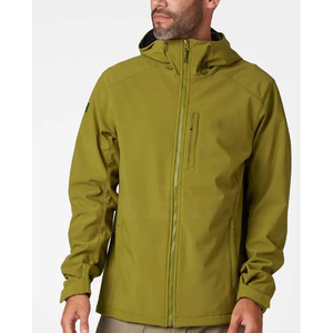 Chaqueta de poliéster Softshell para hombre de estilo informal de alta calidad nueva llegada delgada a prueba de viento con cremallera personalizada al por mayor - Product Image 3