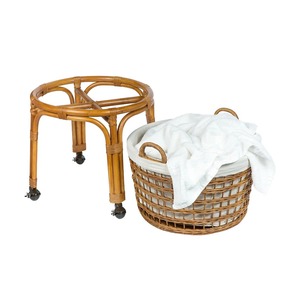 <b>Wicker</b> Rolling <b>Laundry</b> <b>Basket</b> with Handles Handmade Storage <b>Basket</b> Wholesale eco-friendly Made in Viet Nam - Product Image 4