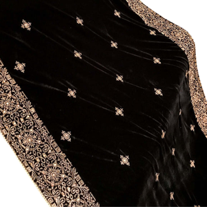 Vente en gros directe d'usine fait à la main hiver chaud châles pour femmes solide broderie châles inde Pakistan polyester vente - Product Image 5