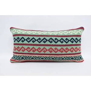Luxury Wool Pillow with Vintage Floral Geometric Tribal Pattern 12x24 Inches <b>Fluffy</b> 18x18 Size for <b>Bedding</b> or Christmas Decor - Product Image 1