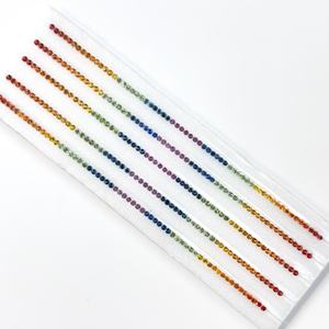 Pierres précieuses rondes de saphir multicolore naturel de 3 mm, taille brillant, qualité de nettoyage des yeux, facettées, pierres précieuses en vrac par fournisseur en gros - Product Image 2