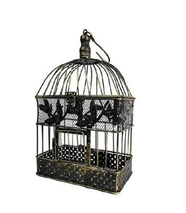 Elegante jaula de pájaros de Metal hecha a mano, jaula de pájaros de hierro colgante duradera, jaula de pájaros decorativa para jardín al aire libre, balcón e interior - Product Image 6