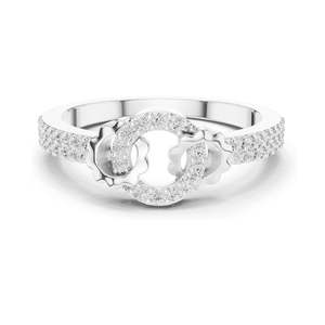 Anillo Floral con Diamante de Laboratorio de 0.254 CT para Mujer, Claridad VVS-VS EF, Oro de 18KT, 14KT, 10KT y Plata 925, Oro Rosa, Amarillo - Product Image 1