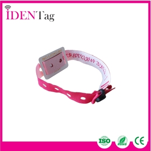 Pulsera RFID tejida única de uso único cortada con calor impresa personalizada para eventos - Product Image 6