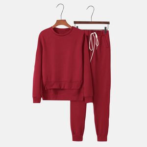 Ensemble de survêtement pour femmes design personnalisé 100% coton coupe surdimensionnée avec impression respirant grande taille logo personnalisé vêtements de sport grande taille - Product Image 1