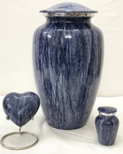 Venta al por mayor Elegance Marble Look Brass Cremation Urns Adult Memorial Metal Urna con bolsa de terciopelo gratis MAX B EXPORTS - Product Image 6