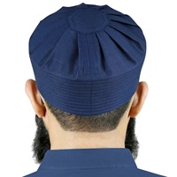 Gorro Musulmán Kufi de Invierno Umar con Logotipo Personalizado, Gorro de Oración de Poliéster al por Mayor, Gorro Islámico para Hombre, Nuevo Diseño con Patrón Geométrico