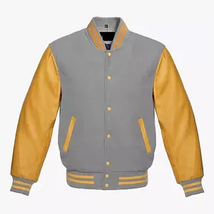 High Quality Custom Print Embroidered <b>Canvas</b> Stand Collar Front Logo Oversized Varsity <b>Jacket</b> for <b>Men</b> - Product Image 1