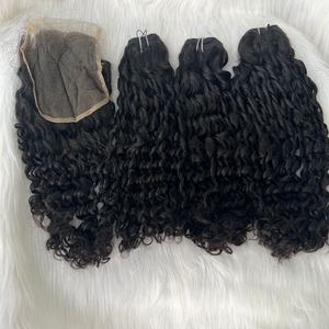 Échantillon gratuit de machine à cheveux vietnamiens bruts à cuticule alignée par DHL UPS FedEx Ship-Straight Wavy Curly Jerry Curl Style - Product Image 4