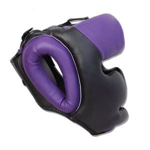 Protège-tête de boxe en PU durable résistant à la déchirure/à l'usure Protection du menton et des joues pour les combattants professionnels Arts martiaux Gym - Product Image 4
