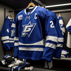 Conjunto de camisetas de hockey sobre hielo para hombre con sublimación personalizada OEM, ropa deportiva, camisetas de hockey de entrenamiento, estilo personalizable - Product Image 1