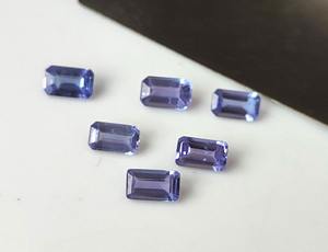 พลอย3x5mm-8x10mm ฟ้าแทนซาไนต์แปดเหลี่ยมเจียระไนแบบธรรมชาติอัญมณีเจียระไนเหลี่ยมเพชรพลอยสีฟ้าสำหรับทำเครื่องประดับ - Product Image 3