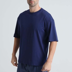 เสื้อยืดโอเวอร์ไซส์แขนสั้นสำหรับผู้ชายผ้าคอตตอน100% ขนาดใหญ่ไหล่ตกไซส์ใหญ่พิเศษเสื้อผ้าแนวสตรีทแวร์น้ำหนัก240กรัม - Product Image 6