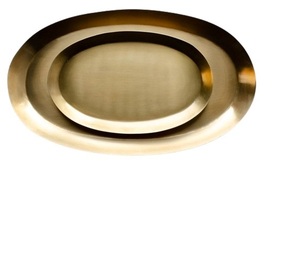 Bandeja de barra de metal con acabado brillante de forma redonda simple Bandeja para servir alimentos - Product Image 4