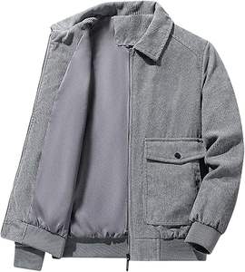 Chaqueta de Invierno Personalizada FIGHTING ANT, Chaqueta de Cuero con Cuello Camisero, Forro Polar Vintage, Cierre de Cremallera, Chaqueta Bomber para Hombre, Talla Grande - Product Image 2