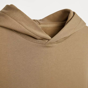 Sweat à capuche surdimensionné et épais en coton 100% avec logo imprimé bouffant personnalisé, sweat à capuche en polaire vierge facile à porter pour hommes - Product Image 4