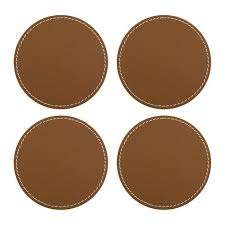 Posavasos de Cuero Redondo de Alta Calidad para Mesa de Café en Casa u Hotel, Producto Más Vendido, Tamaño Personalizable, Hecho a Mano - Product Image 6