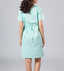 Uniforme Médico de Enfermera, Estilo Vestido, Cuello en V, Tejido, con 2 Bolsillos, Corte Ajustado, para Mujer - Product Image 3