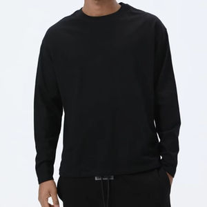 Sudadera térmica de algodón de 500 Gsm de gran tamaño con logotipo personalizado de alta calidad - Product Image 5